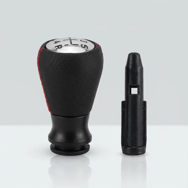 Pommeau de vitesse c3 - 5 vitesses - Noir & Couture rouge - vue principale