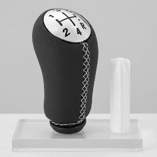 Pommeau de vitesse clio 3 - 5 vitesses - Couture blanche - vue principale