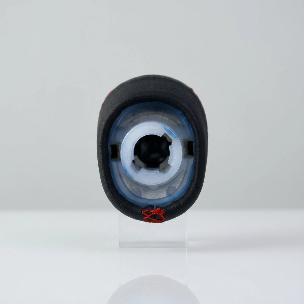 Pommeau de vitesse clio 4 - 5 vitesses - Couture rouge - vue arrière