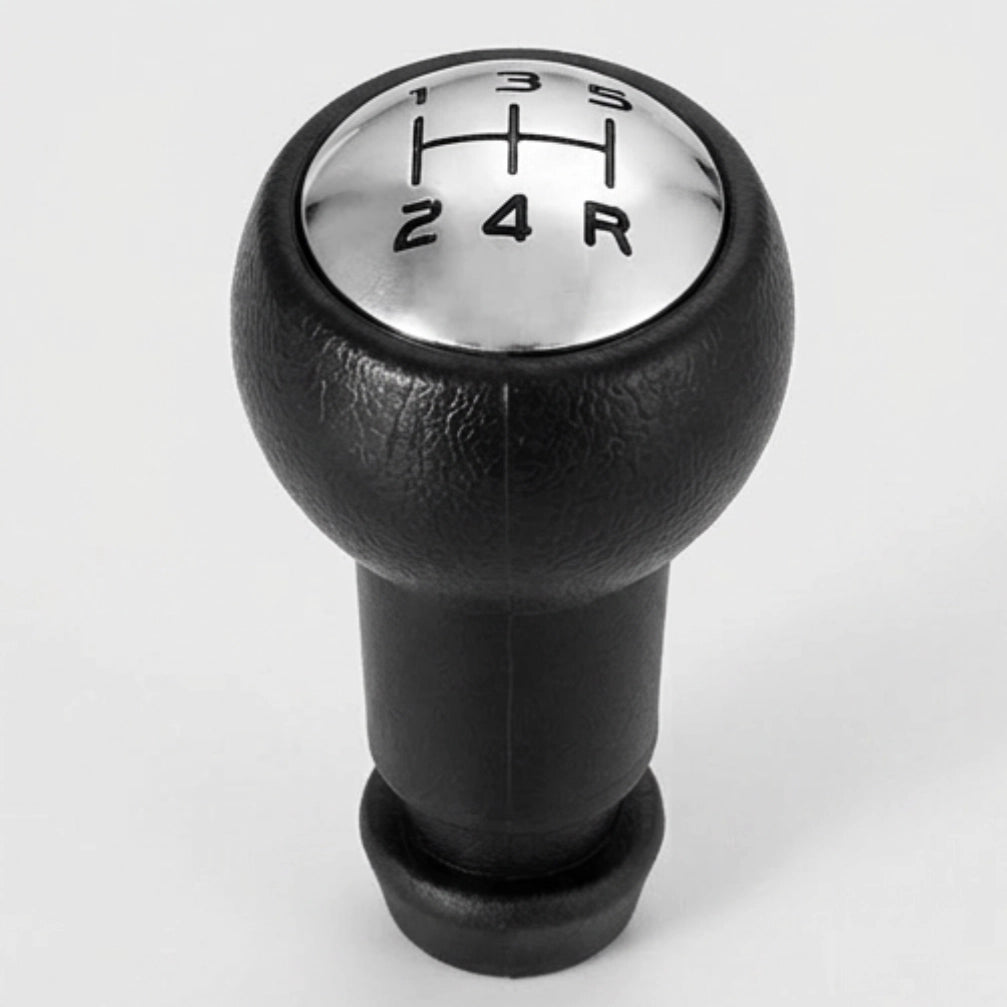 Pommeau de vitesse 307 - 5 vitesses - Noir & Alu - en situation