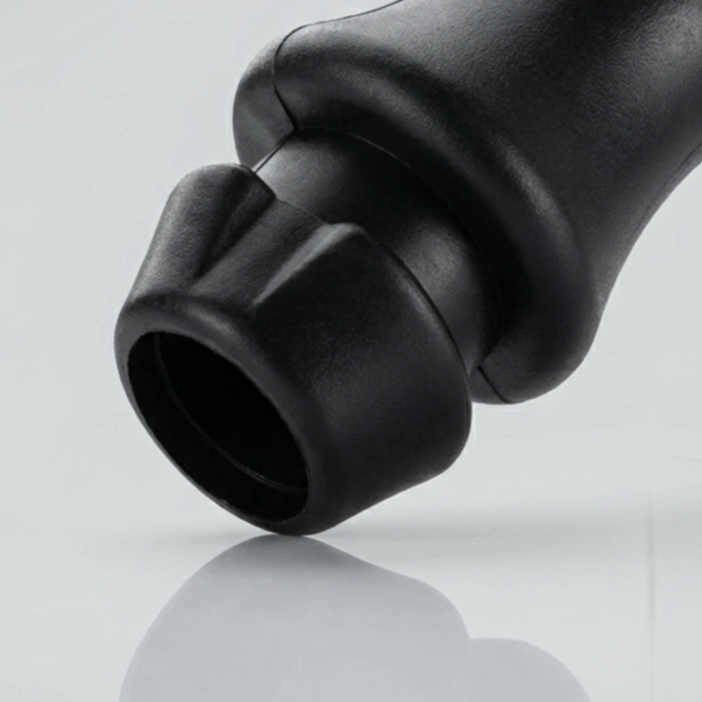 Pommeau de vitesse 206 - 5 vitesses - Chrome & R rouge - dimensions et mesures