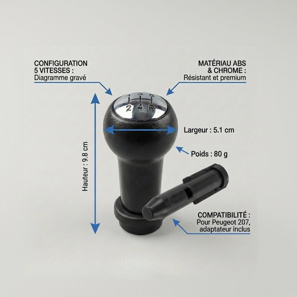 Pommeau de vitesse peugeot 207 description technique