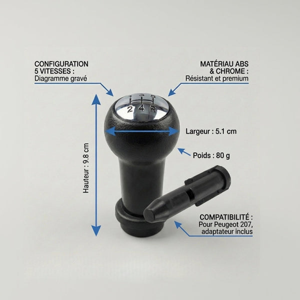 Pommeau de vitesse peugeot 207 description technique