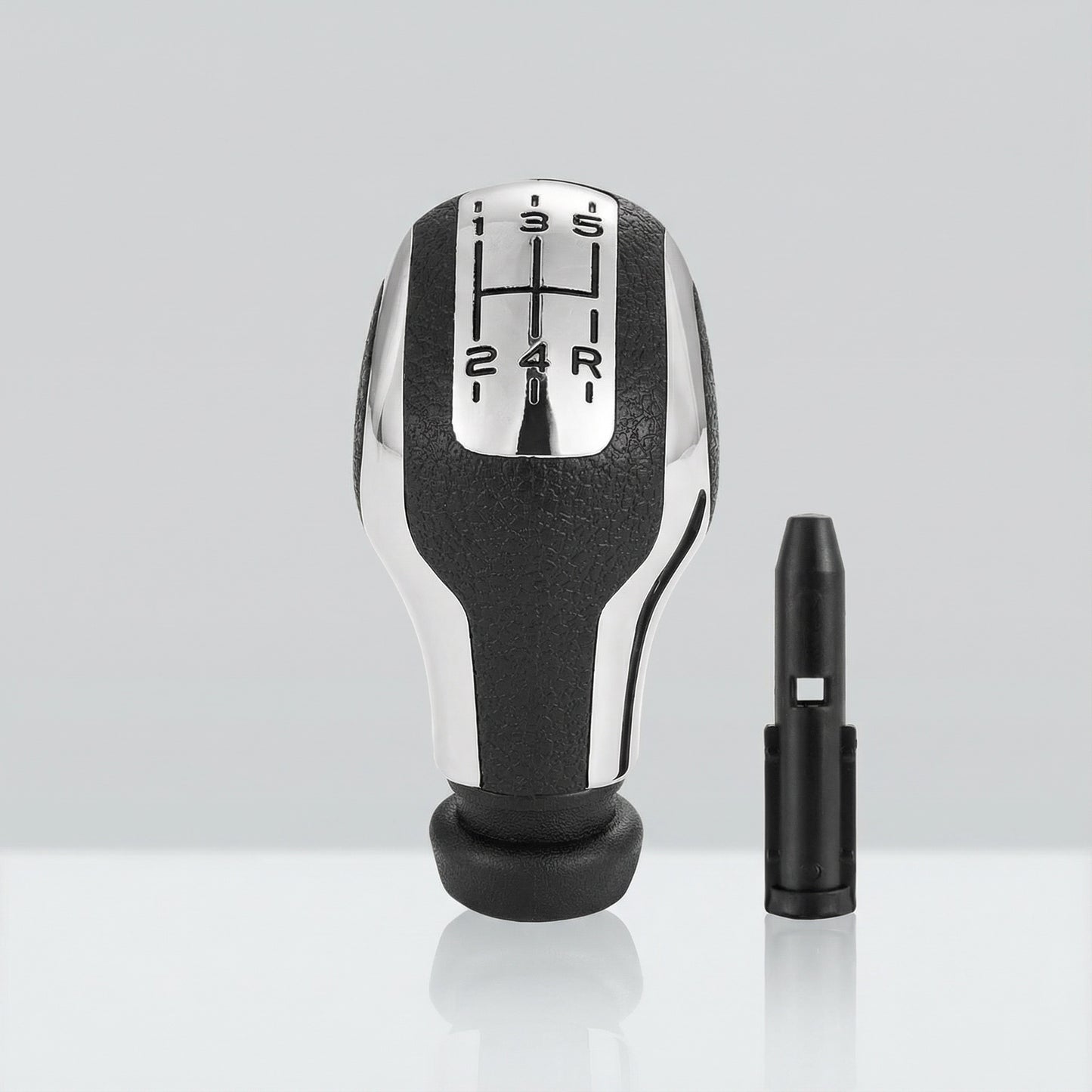 Pommeau de vitesse 307 - 5 vitesses - Noir & Chrome - vue principale