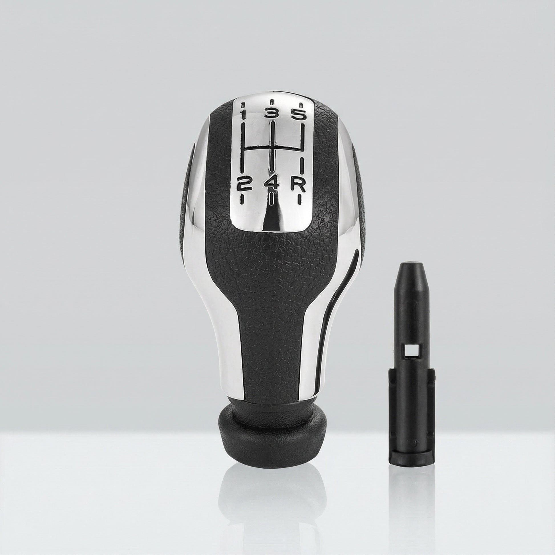 Pommeau de vitesse 307 - 5 vitesses - Noir & Chrome - vue principale