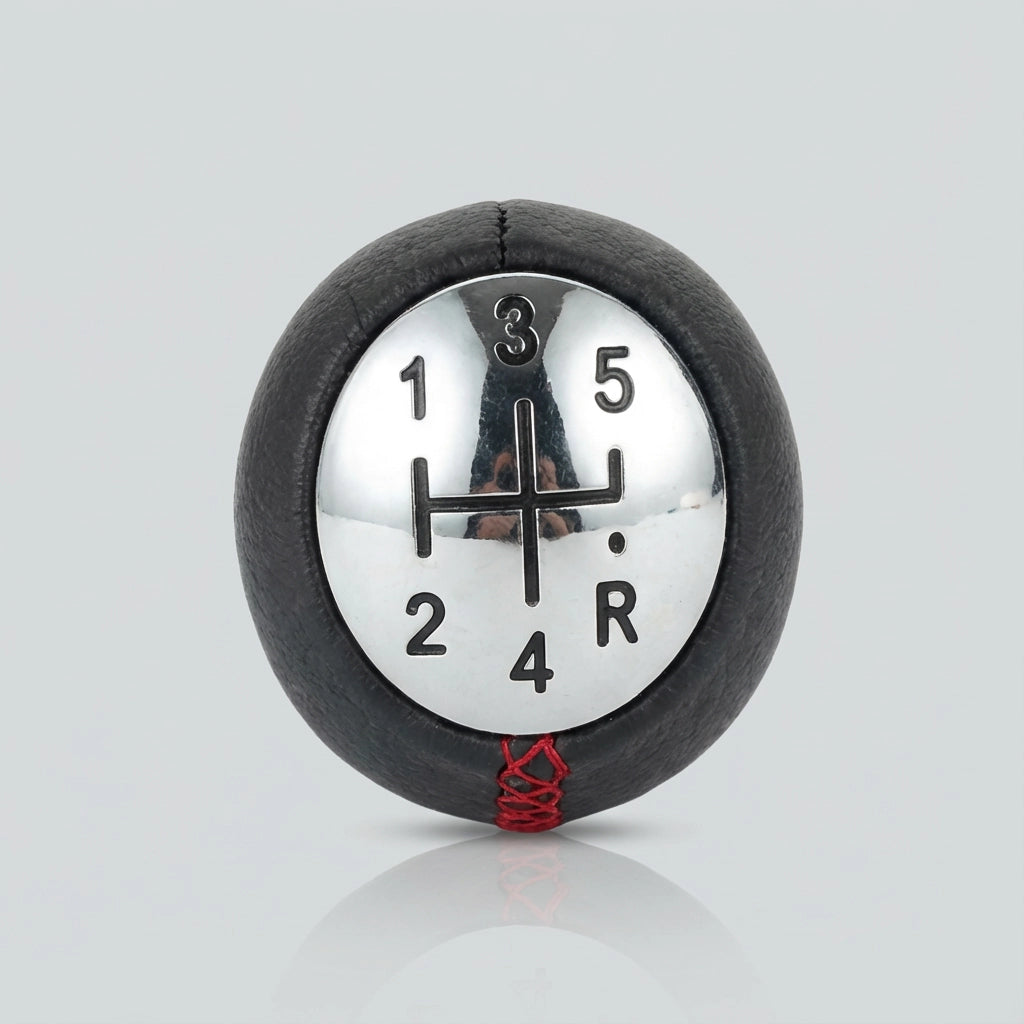 Pommeau de vitesse clio 3 - 5 vitesses - Couture rouge - dimensions et mesures