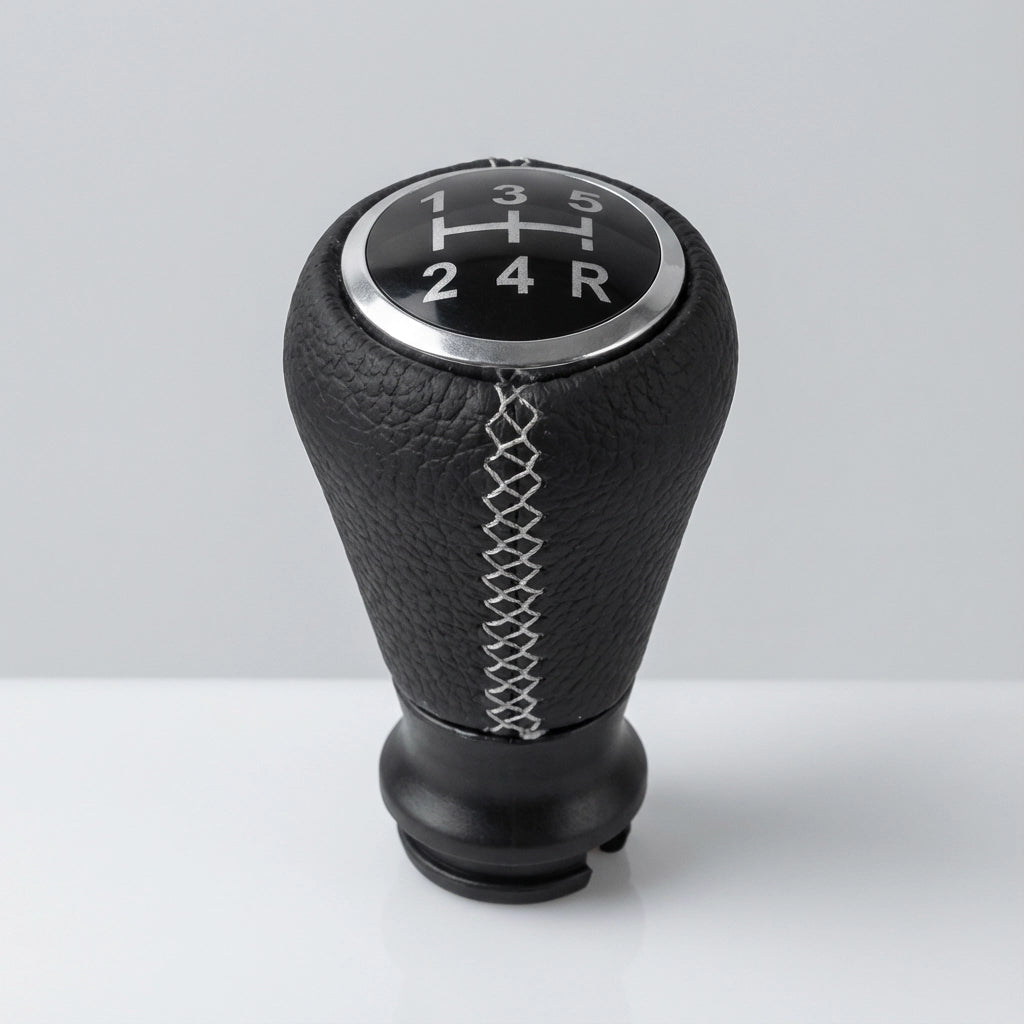 Pommeau de vitesse c3 - 5 vitesses - Noir & Couture blanche - dimensions et mesures