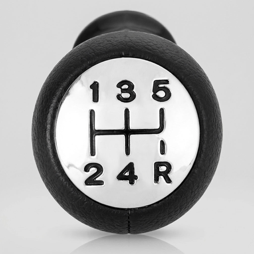 Pommeau de vitesse c4 - 5 vitesses - Noir & Chrome - vue arrière