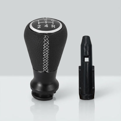 Pommeau de vitesse c3 - 5 vitesses - Noir & Couture blanche - vue détaillée