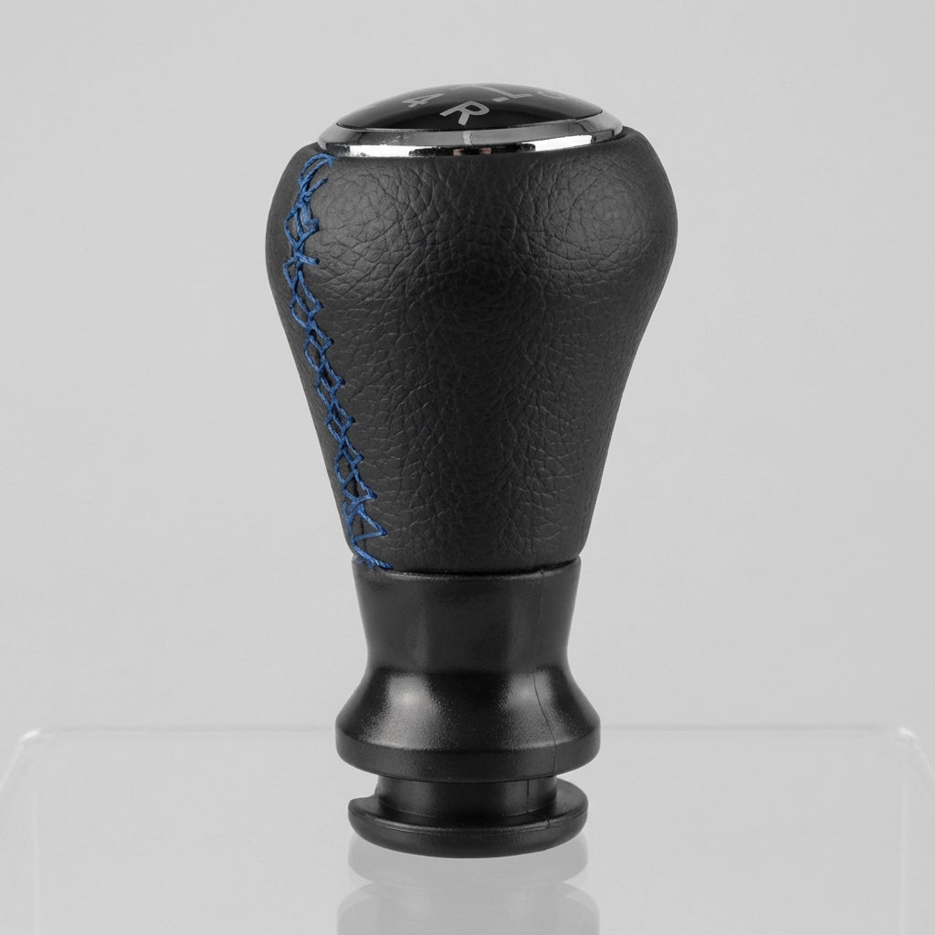 Pommeau de vitesse c3 - 5 vitesses - Noir & Couture bleu - gros plan