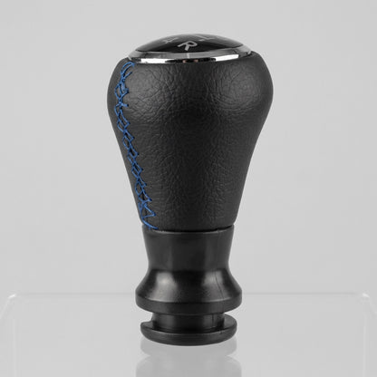 Pommeau de vitesse c3 - 5 vitesses - Noir & Couture bleu - gros plan