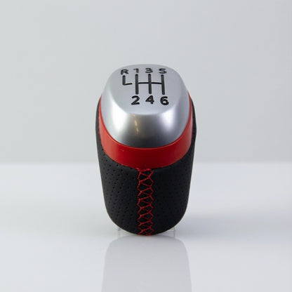 Pommeau de vitesse clio 4 - 6 vitesses - Couture rouge - vue principale