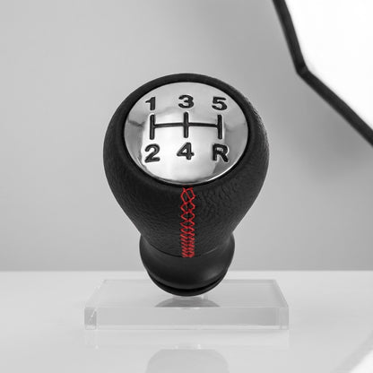 Pommeau de vitesse c3 - 5 vitesses - Noir & Couture rouge - vue arrière