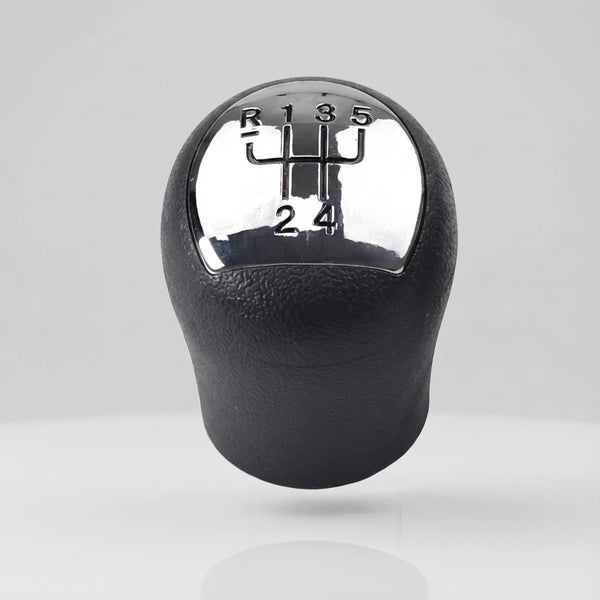 Pommeau de vitesse clio 2 - 5 vitesses - Noir & chrome - vue principale