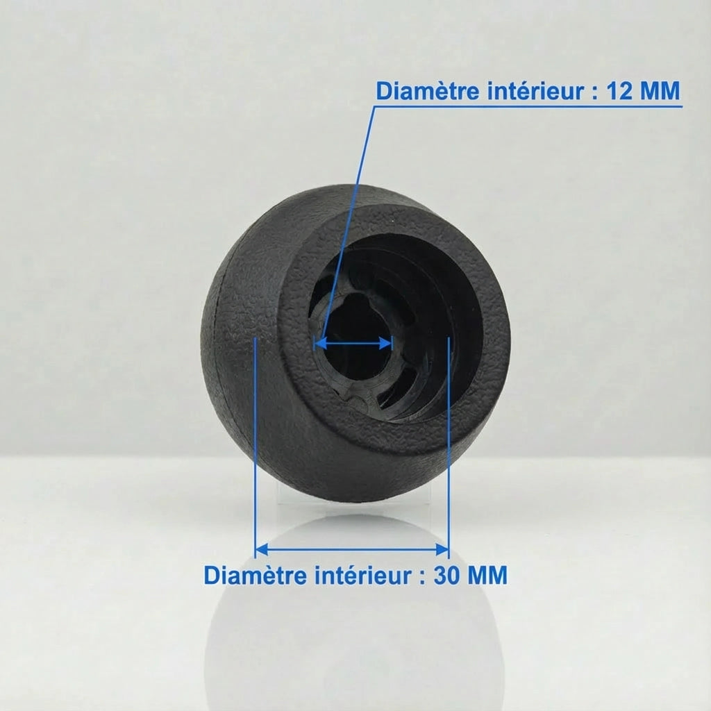 Pommeau de vitesse clio 2 - 5 vitesses - Noir & chrome - en situation